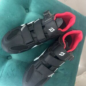 Peloton cycle shoes - gently used with cleats installed size 11 women's